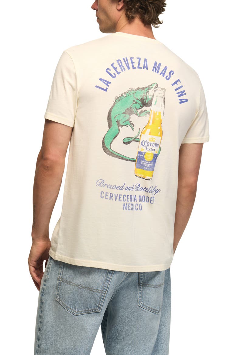Corona Iguana Cotton Blend Graphic T-Shirt, Alternate, color, WINTER WHITE