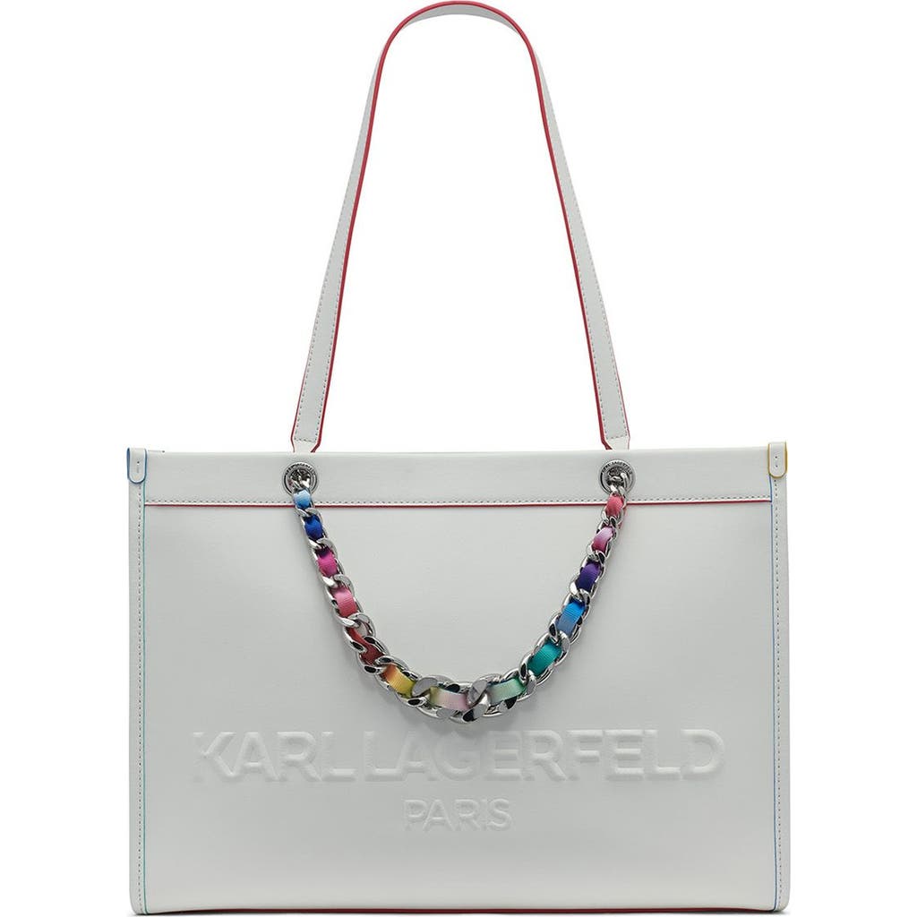 Karl Lagerfeld Paris Savoie Tote In Winter White Multi