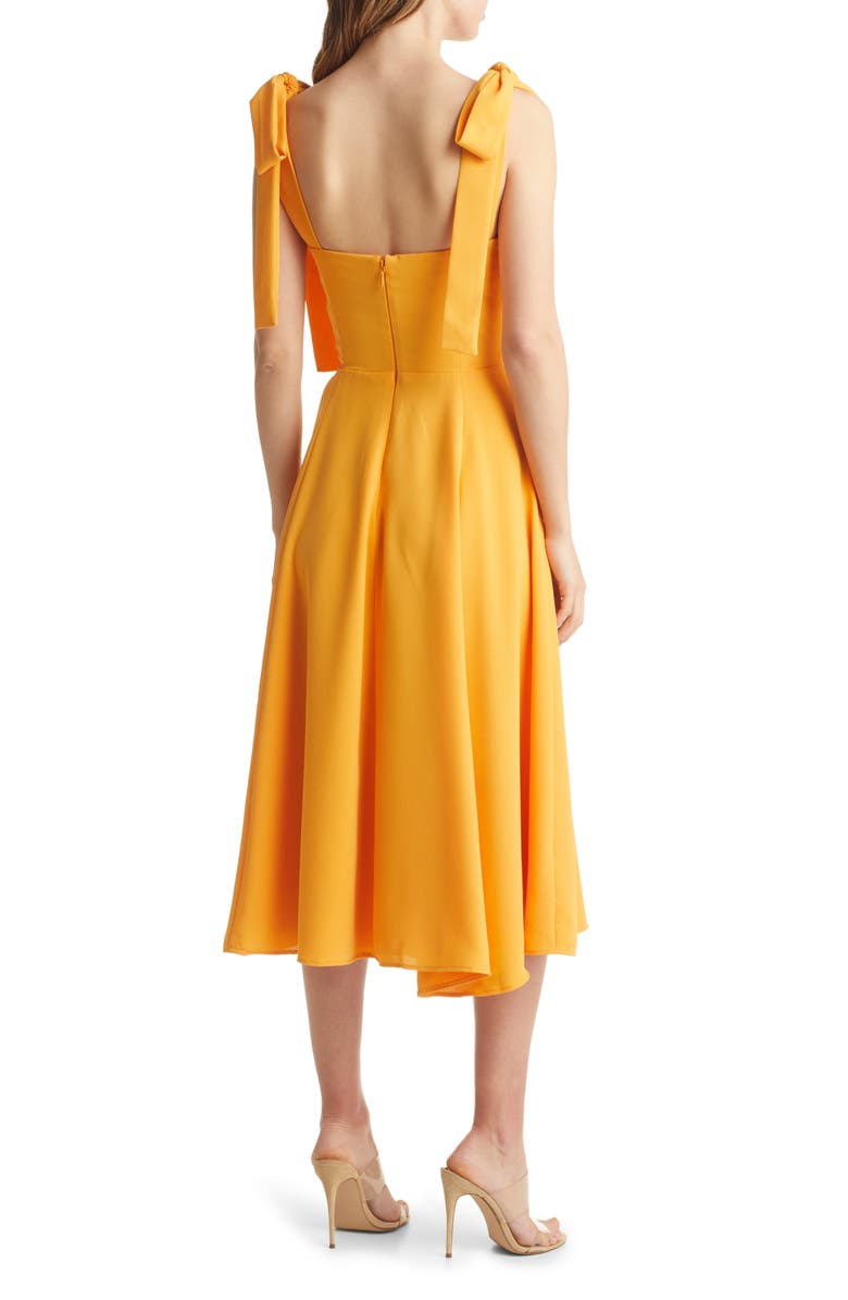HOUSE OF CB Alicia Floral Midi Dress, Alternate, color, Tangerine