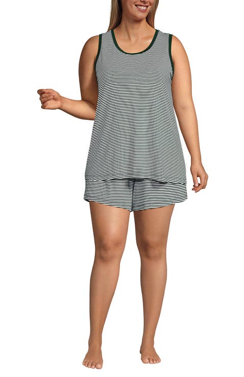 Cooling 3 Piece Pajama Set - Robe Tank and Shorts