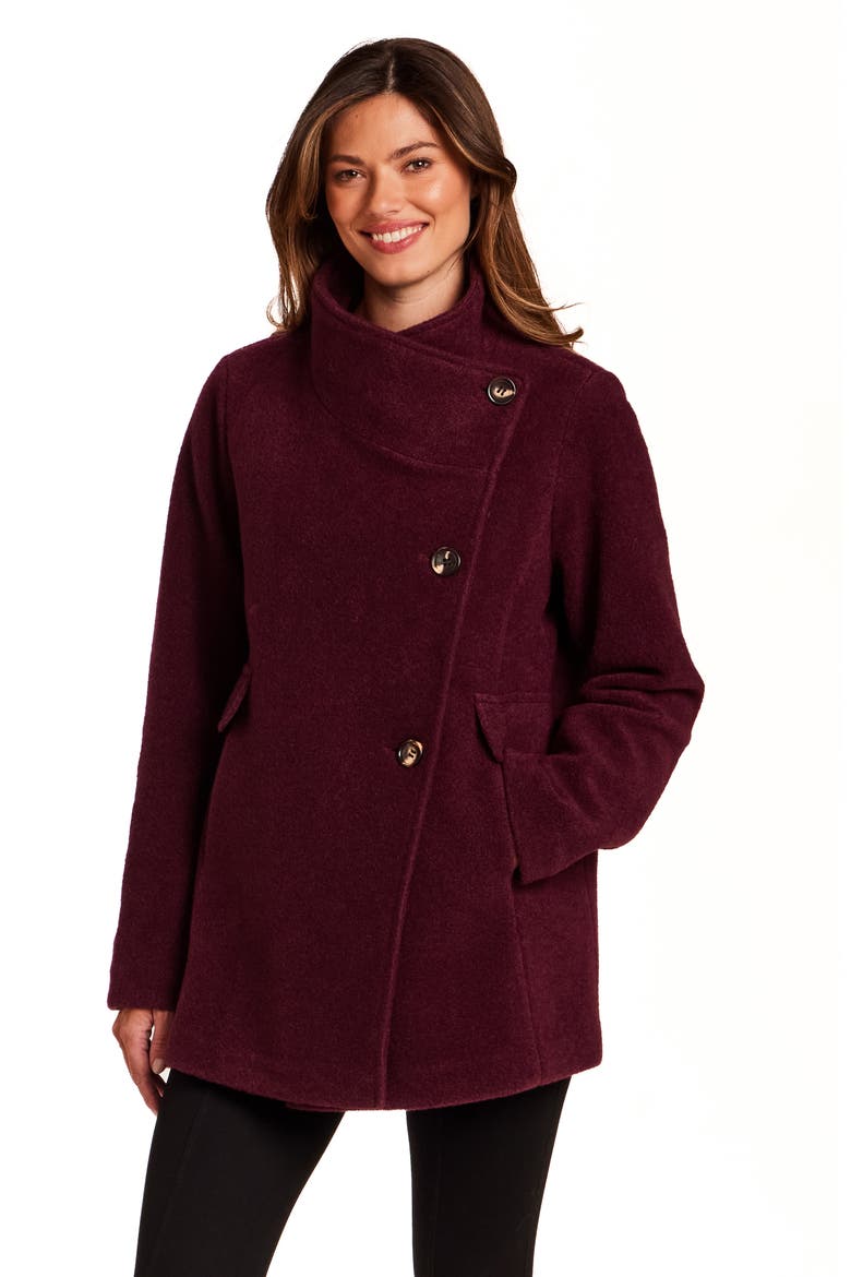 Shawl Collar Jacket, Alternate, color, RAISIN