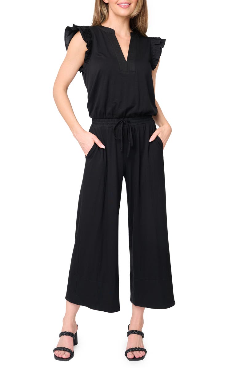 GIBSONLOOK Essential Luxe Crop Wide Leg Jumpsuit, Main, color,
