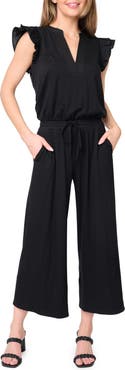 GIBSONLOOK Essential Luxe Crop Wide Leg Jumpsuit