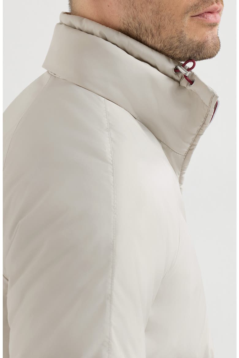 Lightweight nylon outerwear jacket with packable hood, Alternate, color, Panama