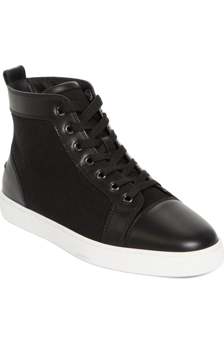 Christian Louboutin Louis High Top Sneaker, Main, color, Black