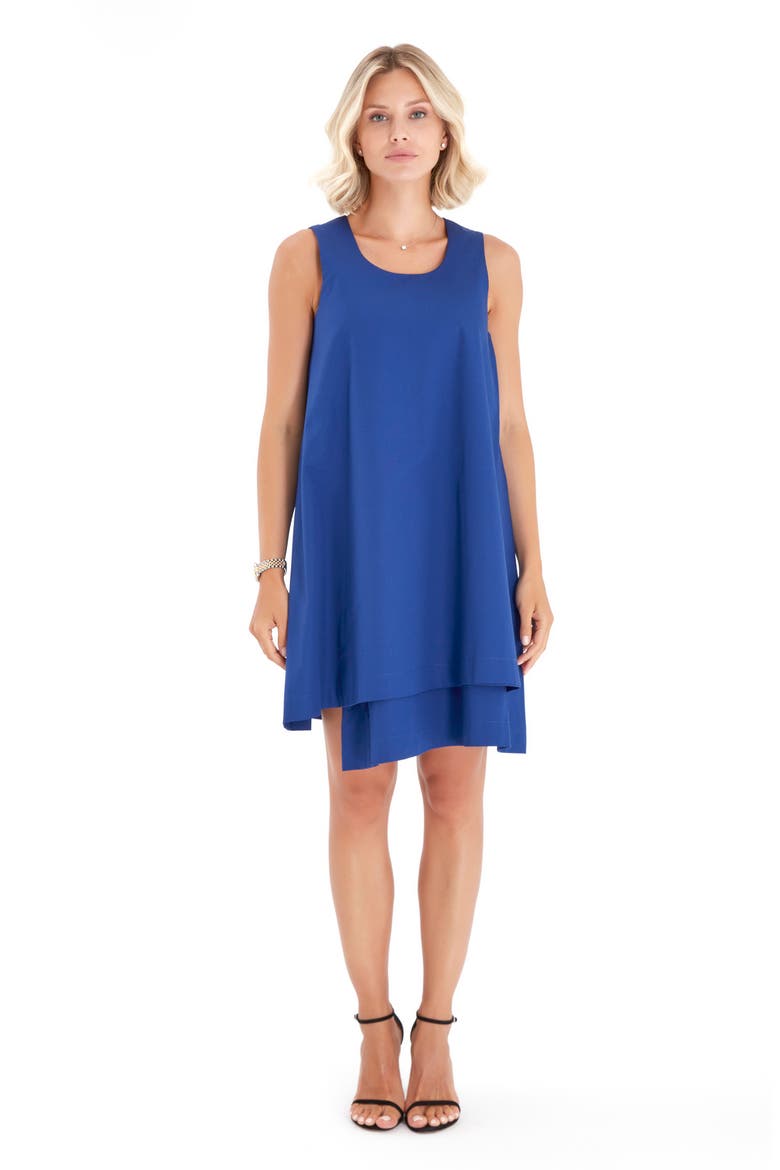 Amaze Sleeveless Cotton Maternity/Nursing Swing Dress, Alternate, color, AZURE BLUE