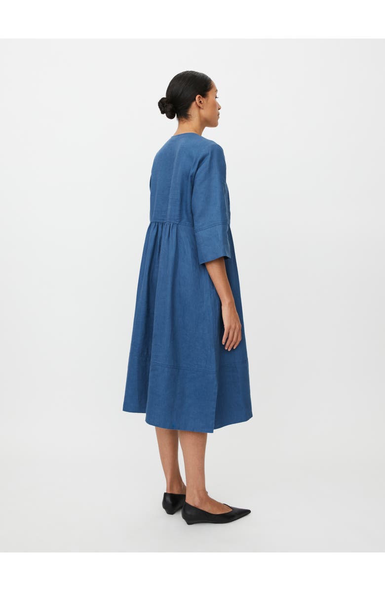 Masai Copenhagen MaNasya Linen Tunic Midi Dress, Alternate, color, Ensign Blue