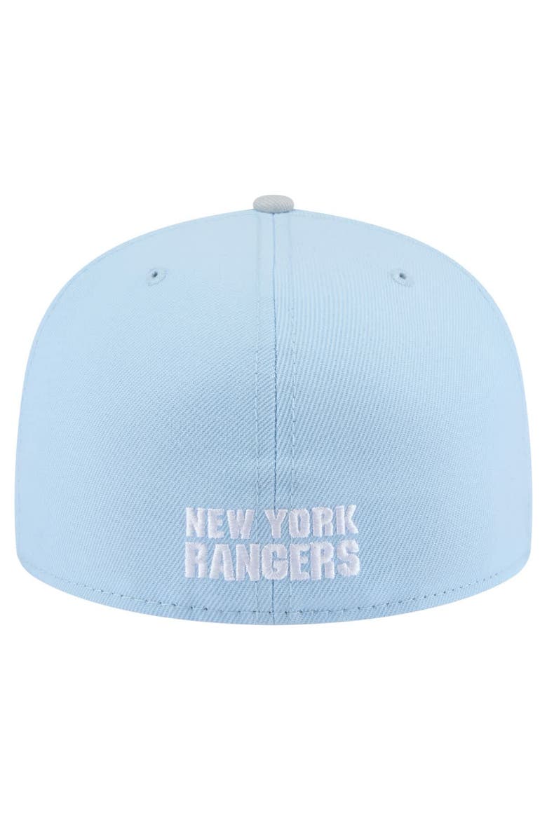 Men's New Era  Light Blue/Gray New York Rangers Color Pack 2-Tone 59FIFTY Fitted Hat, Alternate, color, Light Blue