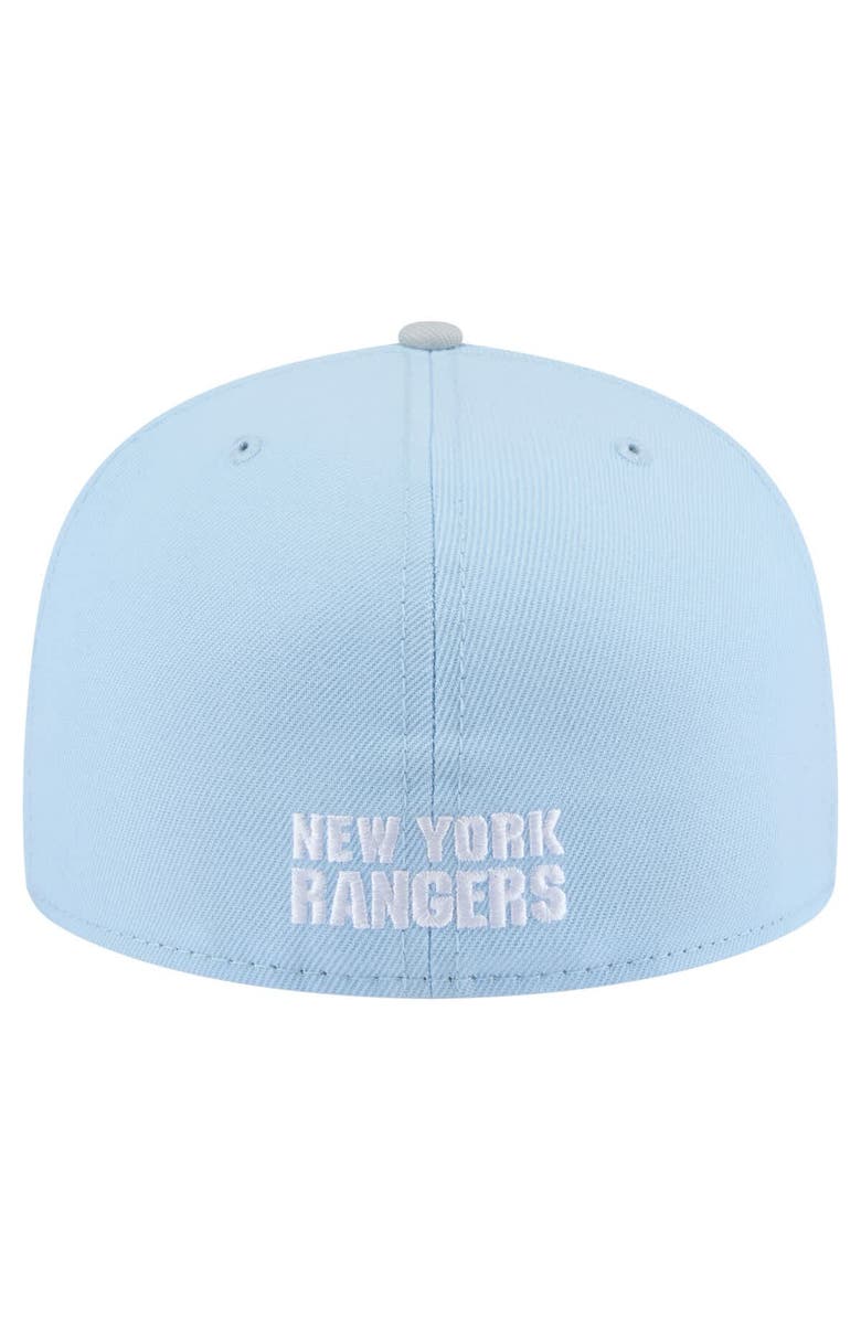 New Era Men's New Era Light Blue/Gray New York Rangers Color Pack 2-Tone 59FIFTY Fitted Hat, Alternate, color, Light Blue