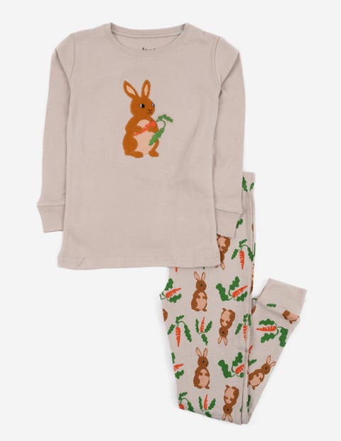 Kids Two-Piece Cotton Easter Matching Family Pajamas, Bunny Prints (Toddler, Little Kid & Big Kid)