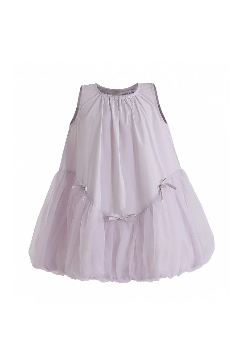 Marielle Layered Bow Tulle Dress, Main, color, Purple