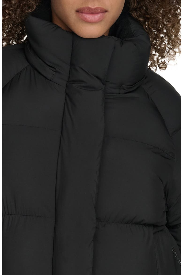 Hooded Quilted Puffer Jacket, Alternate, color, BLACK