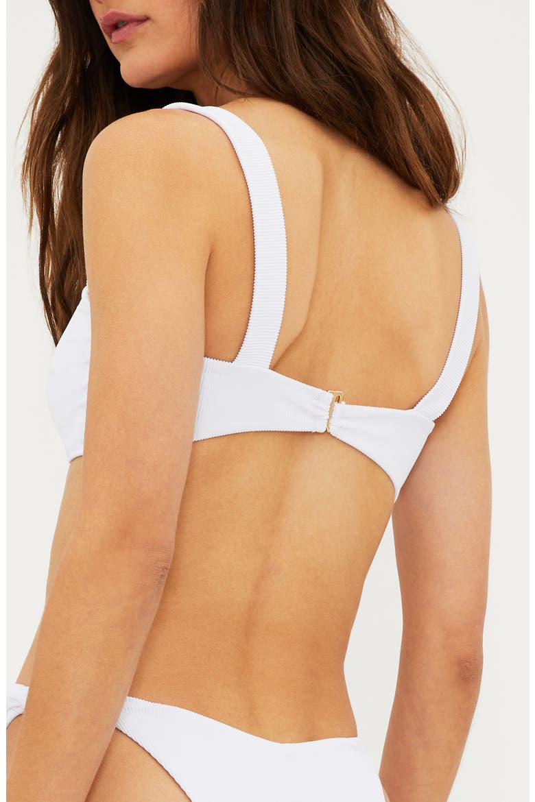 Sophia Knot Front Bikini Top, Alternate, color, WHITE