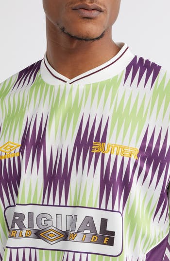 Tシャツ・カットソー UMBRO UMB X BUTTER GOODS Short Sleeve Optical Jersey T-Shirt Butter Goods x Umbro Optical Short Sleeve Soccer Jersey