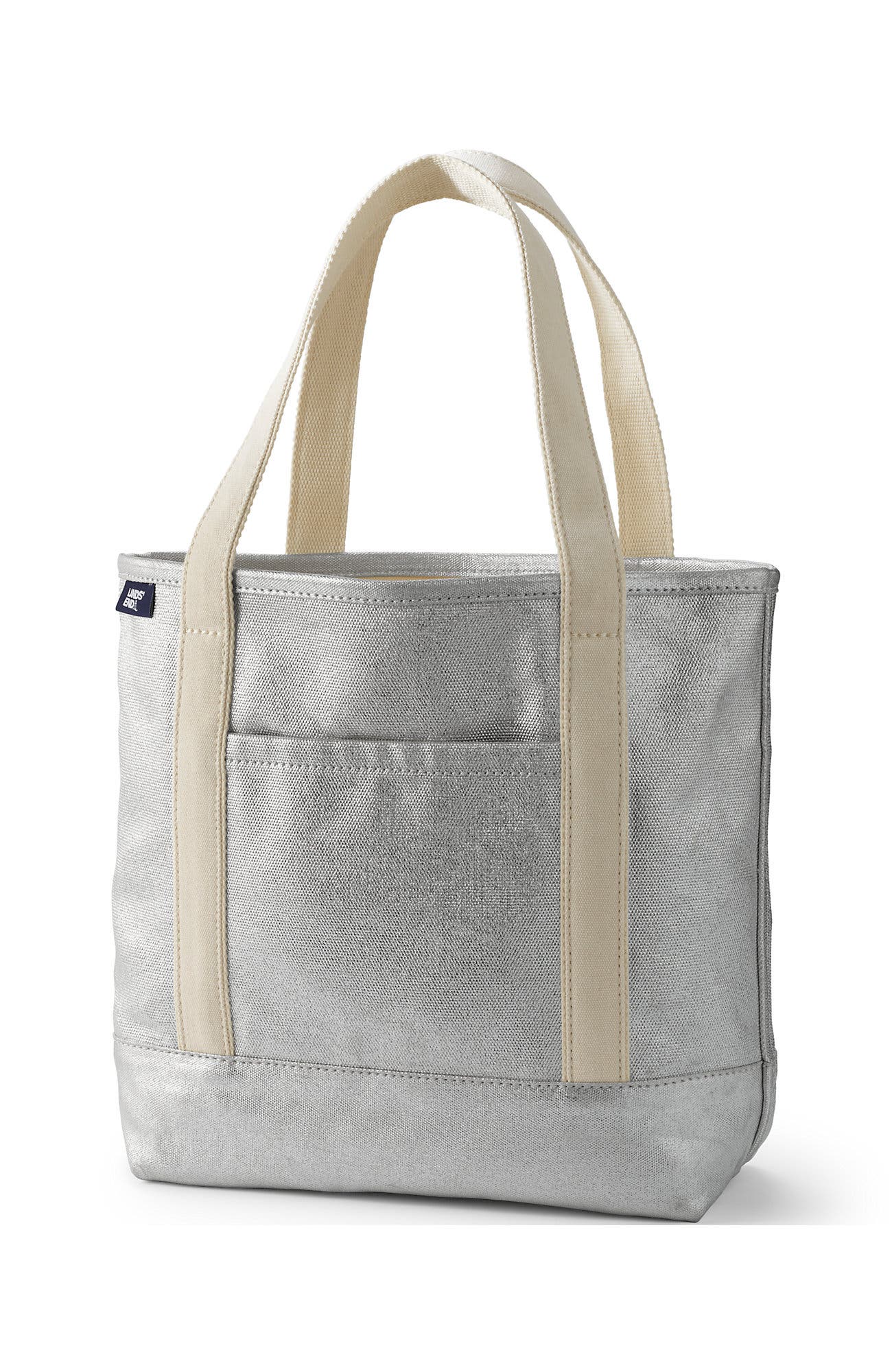 Lands' End Open Top Canvas Tote Bag, Alternate, color, 
