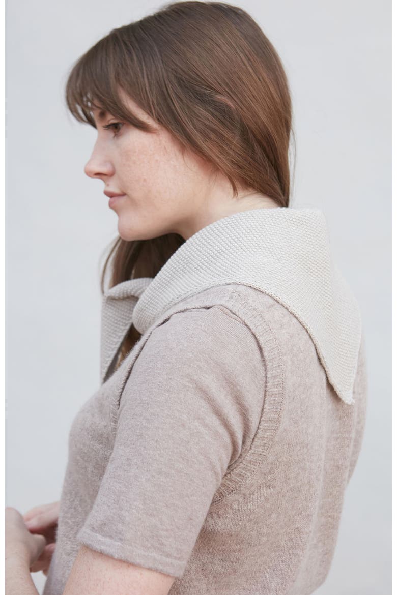 Cotton Textured Neckerchief, Alternate, color, Oatmeal