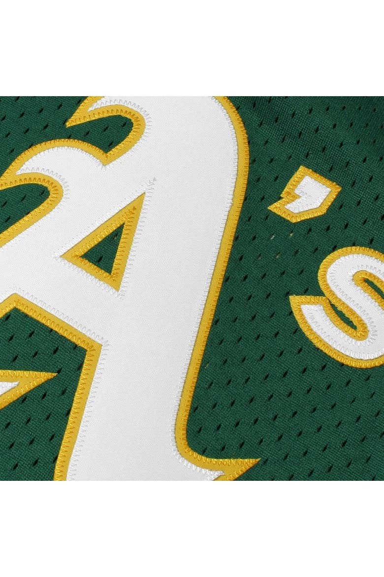 Men's Mitchell & Ness Rickey Henderson Green Oakland Athletics 1991 Cooperstown Mesh Batting Practice Jersey, Alternate, color, Green