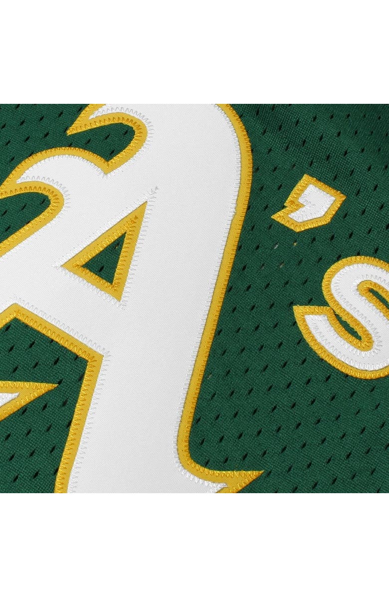 Mitchell & Ness Men's Mitchell & Ness Rickey Henderson Green Oakland Athletics 1991 Cooperstown Mesh Batting Practice Jersey, Alternate, color, 