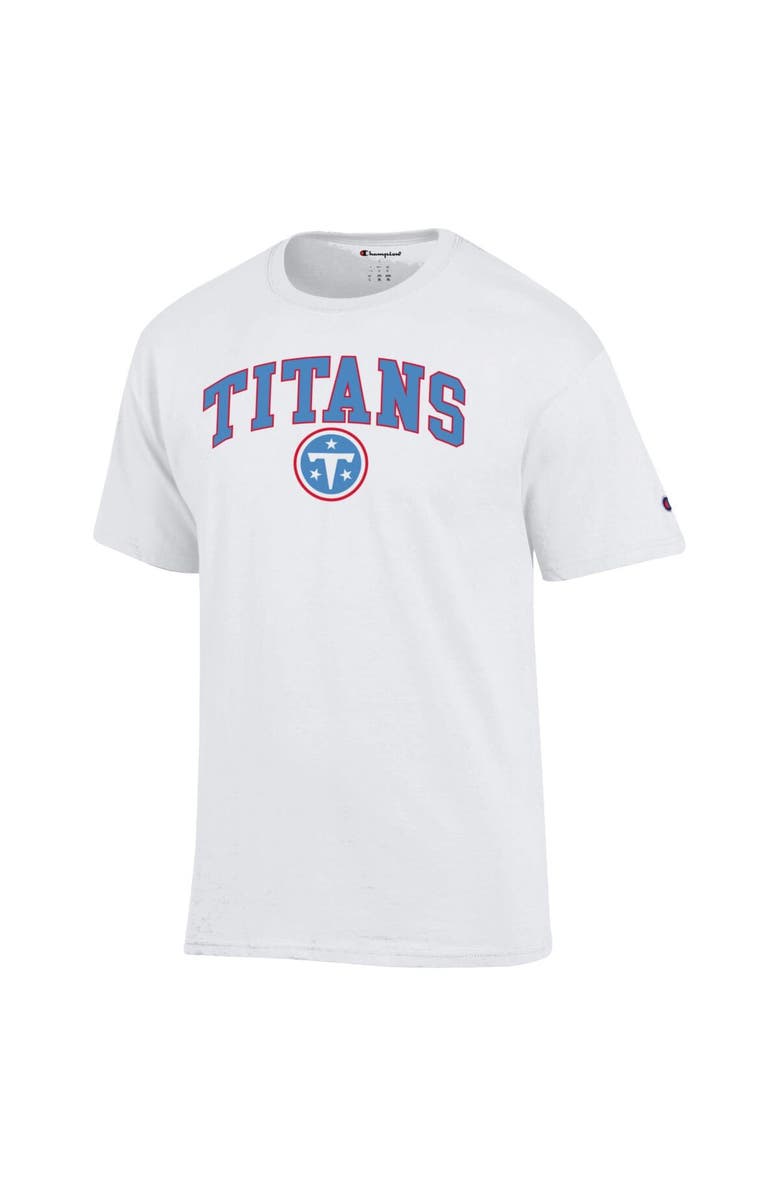 Champion Men's Champion White Tennessee Titans Arch Over Logo T-Shirt, Alternate, color, White