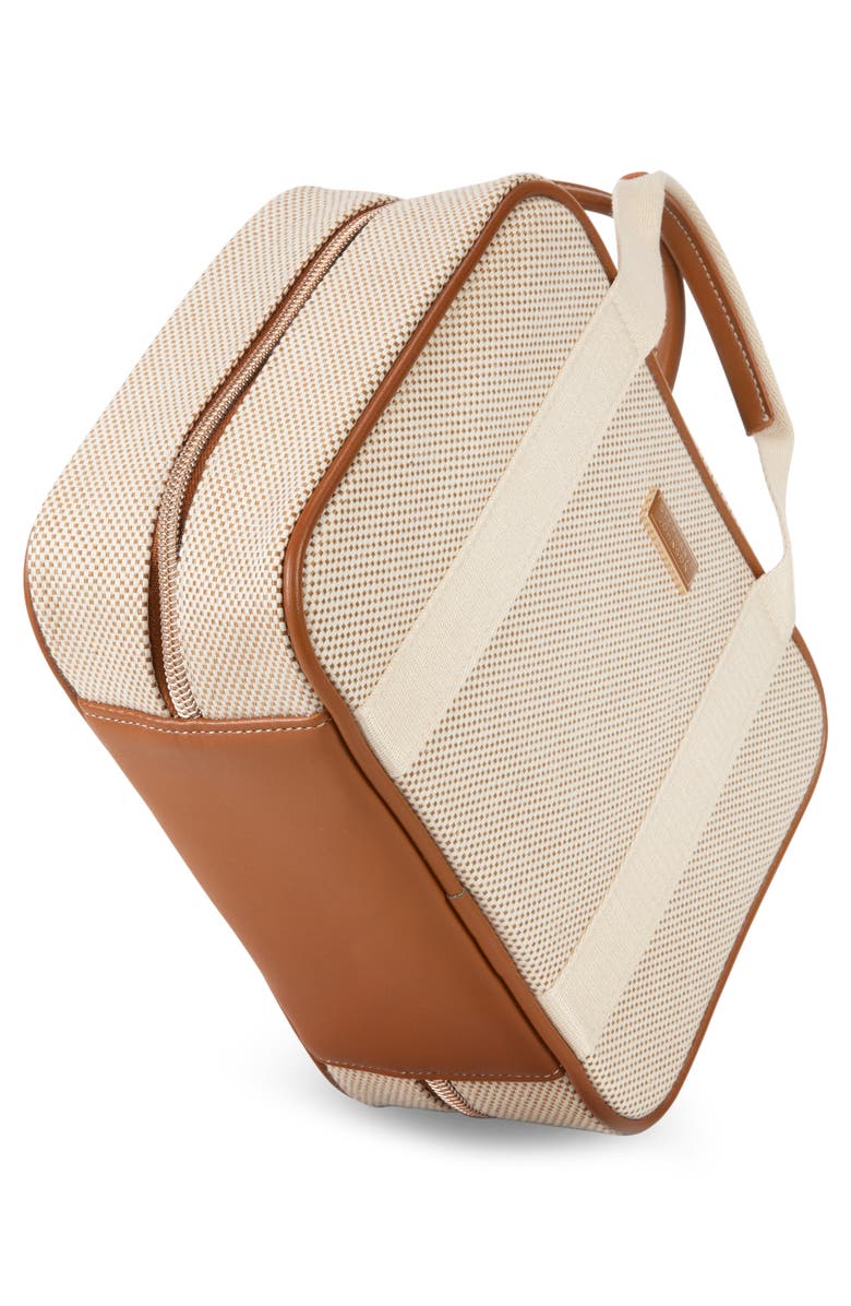 Stephanie Johnson Tropea Ivory ML Traveler Cosmetics Case, Alternate, color, Ivory