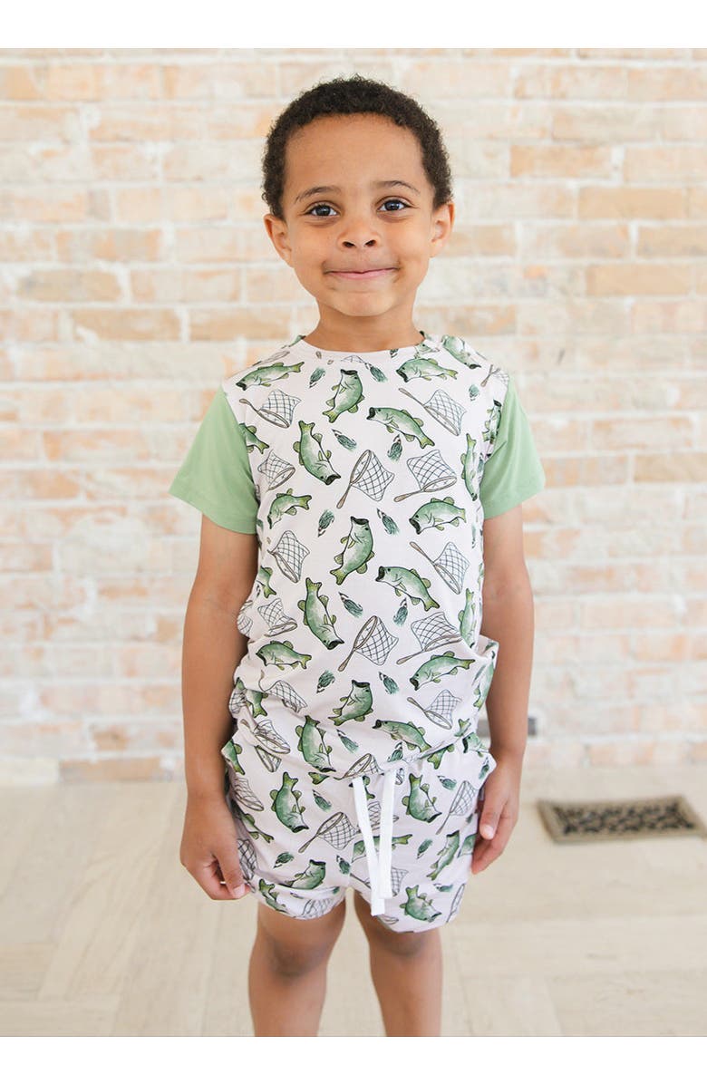 Charlie Lou Baby<sup>®</sup> Shorts & T-Shirt Set, Alternate, color, Green