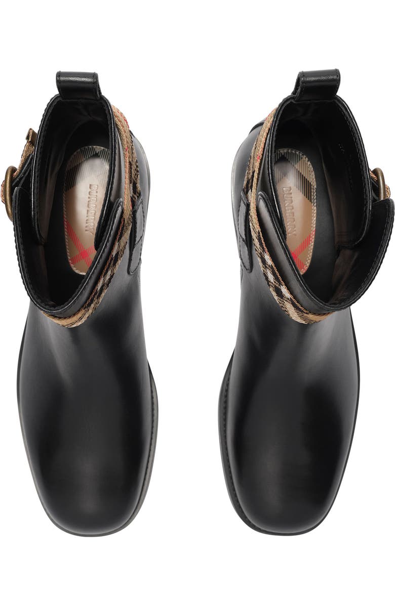 Burberry Huntley Belted Bootie, Alternate, color, Black