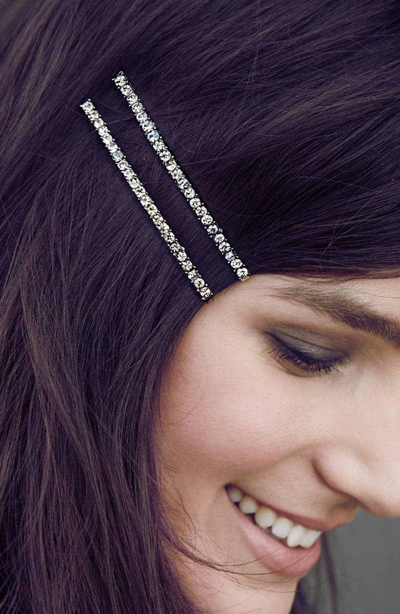 Tasha 'Glamour' Crystal Bobby Pins, Alternate, color, 