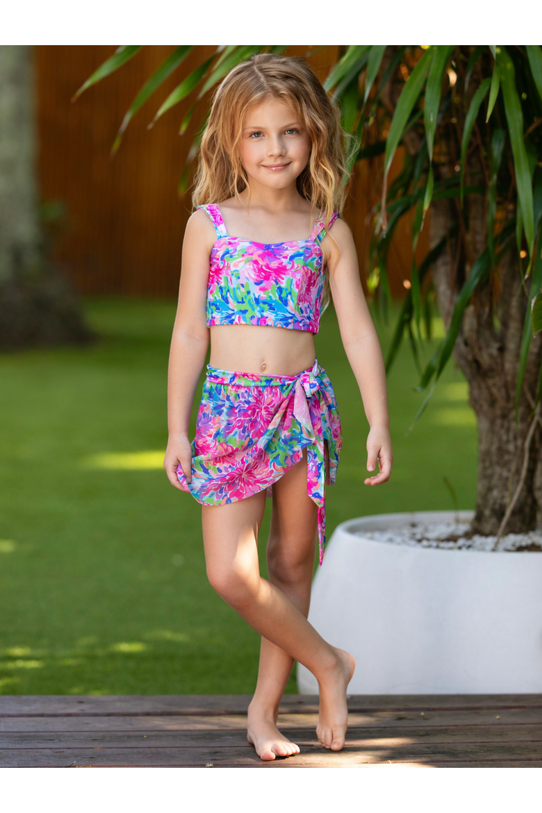 Tropical Bloom Two-Piece Swimsuit, Alternate, color, Pink