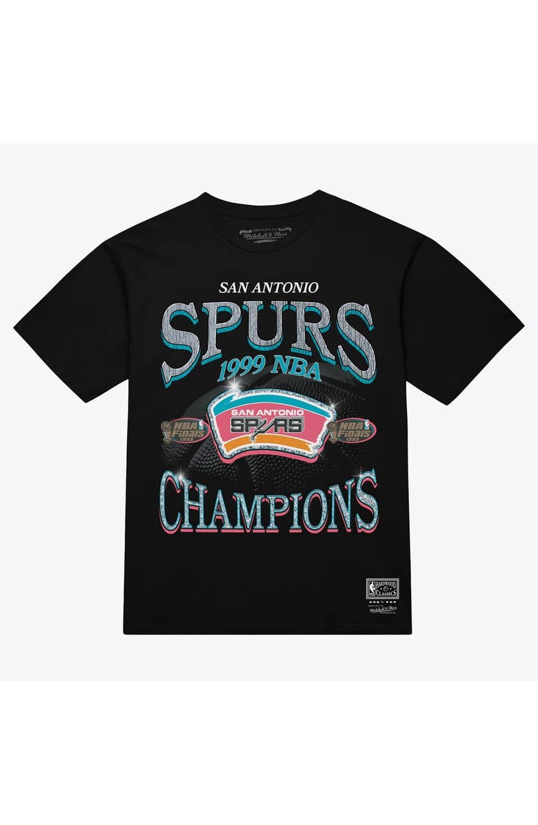 Mitchell & Ness Men's Mitchell & Ness Black San Antonio Spurs Champions Era T-Shirt, Main, color, Black