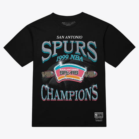 Men's Mitchell & Ness Black San Antonio Spurs Champions Era T-Shirt