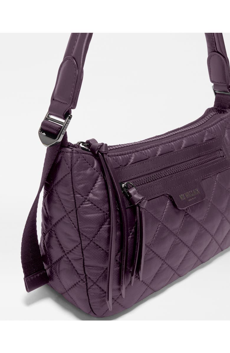 MZ Wallace Small Park Quilted Nylon Shoulder Bag, Alternate, color, Raisin