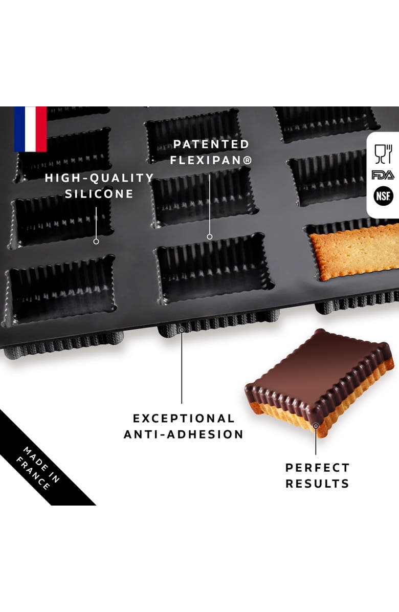 Silpat Flexipan 12 French School Butter Cookies Premium Silicone Baking Pan, Alternate, color, Black