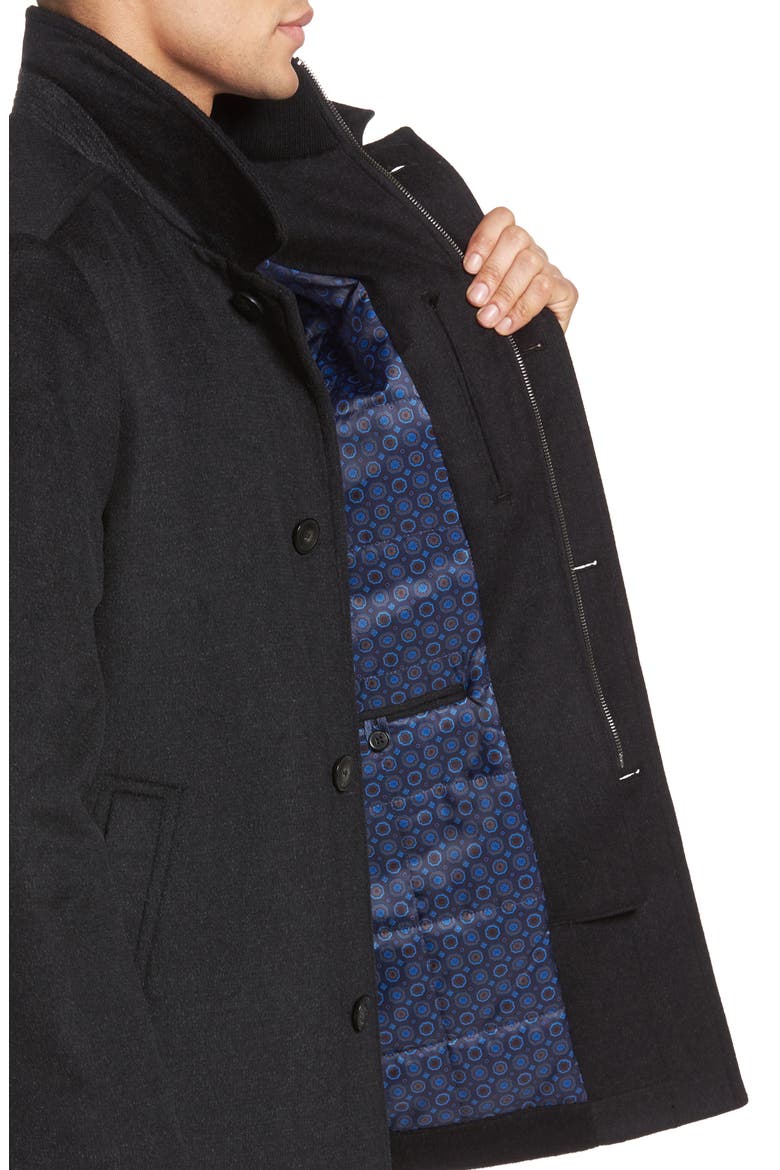 MacBeth Car Coat with Bib, Alternate, color, BLACK HEATHER