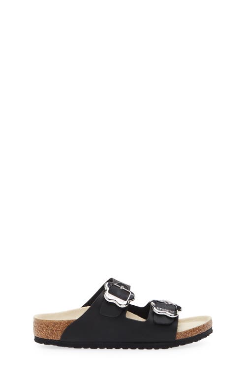 Birkenstock Arizona Flowers Double-buckle Slide Sandals In Black