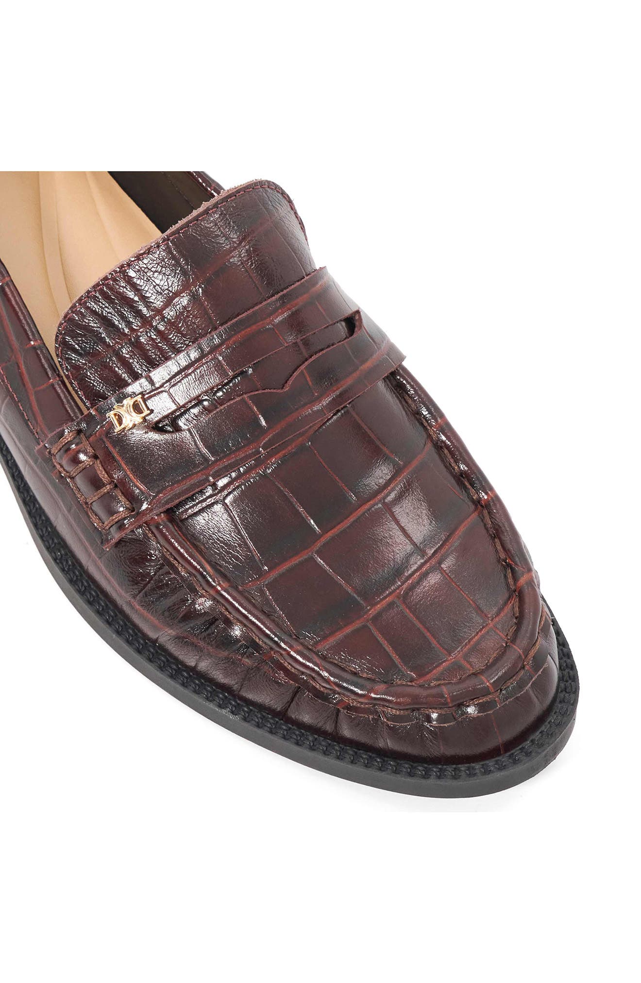 Dune London Galex Penny Loafer, Alternate, color, Brown