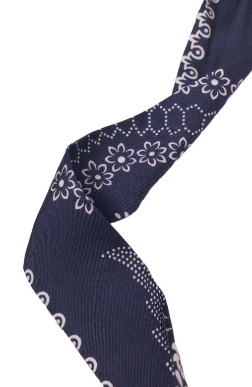 Maje Bandana-print Silk Scrunchie In Blue