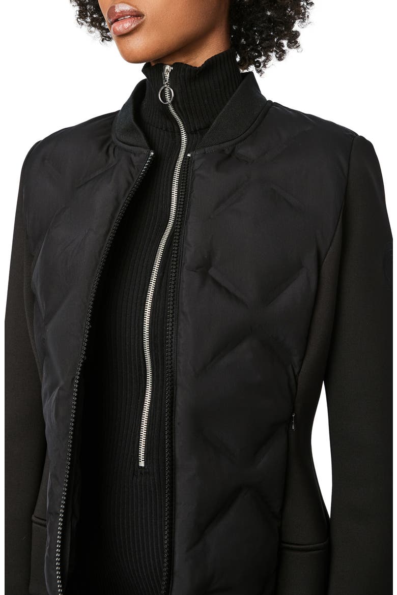Mix Media Water Resistant Jacket, Alternate, color, BLACK