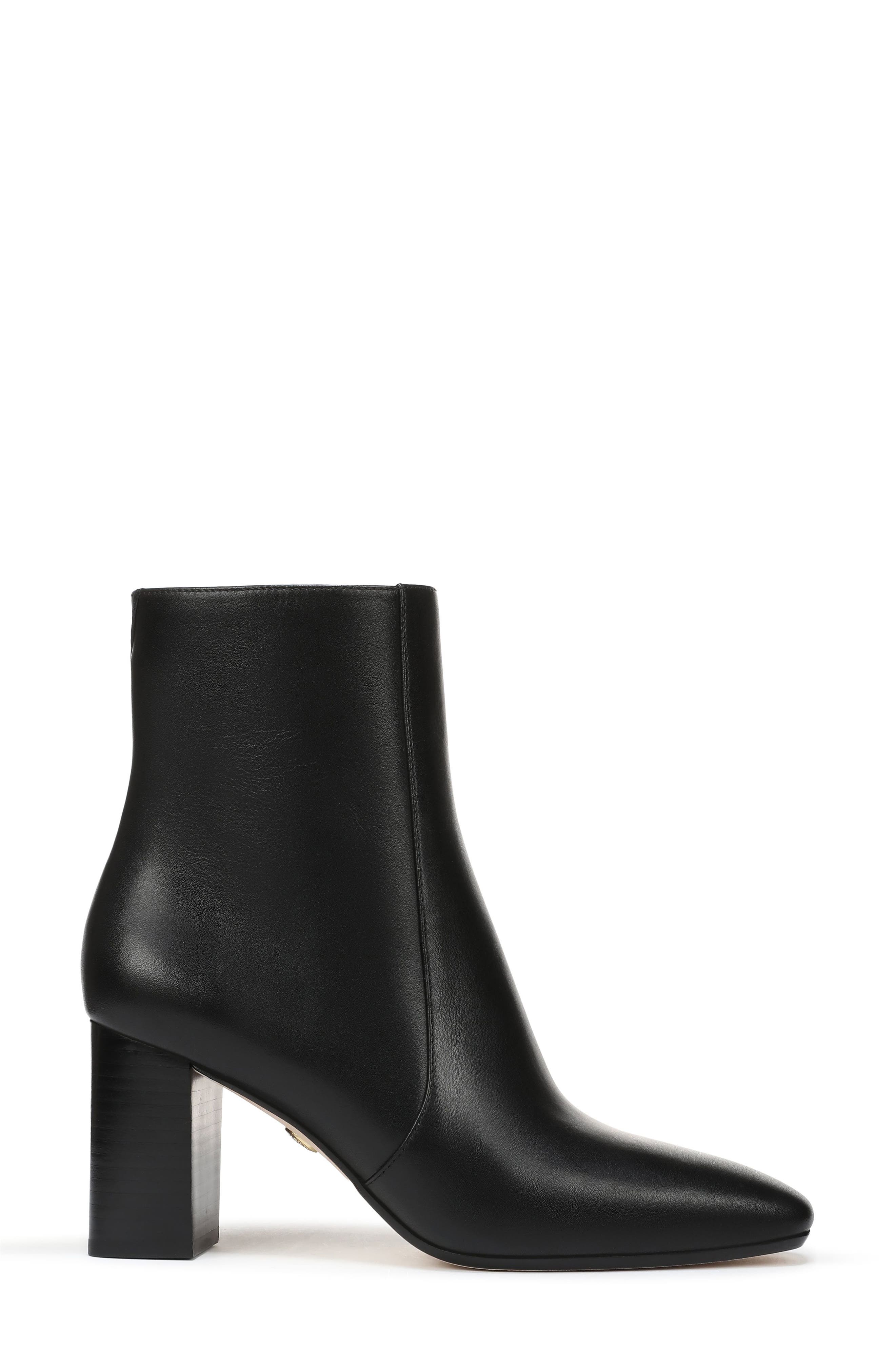 Cassina Block Heel Bootie, Alternate, color, BLACK LEATHER