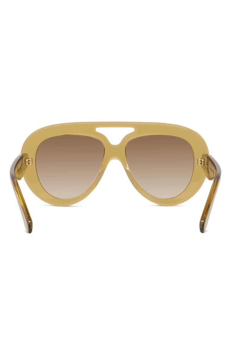 Loewe Curvy 55mm Gradient Pilot Sunglasses, Alternate, color,