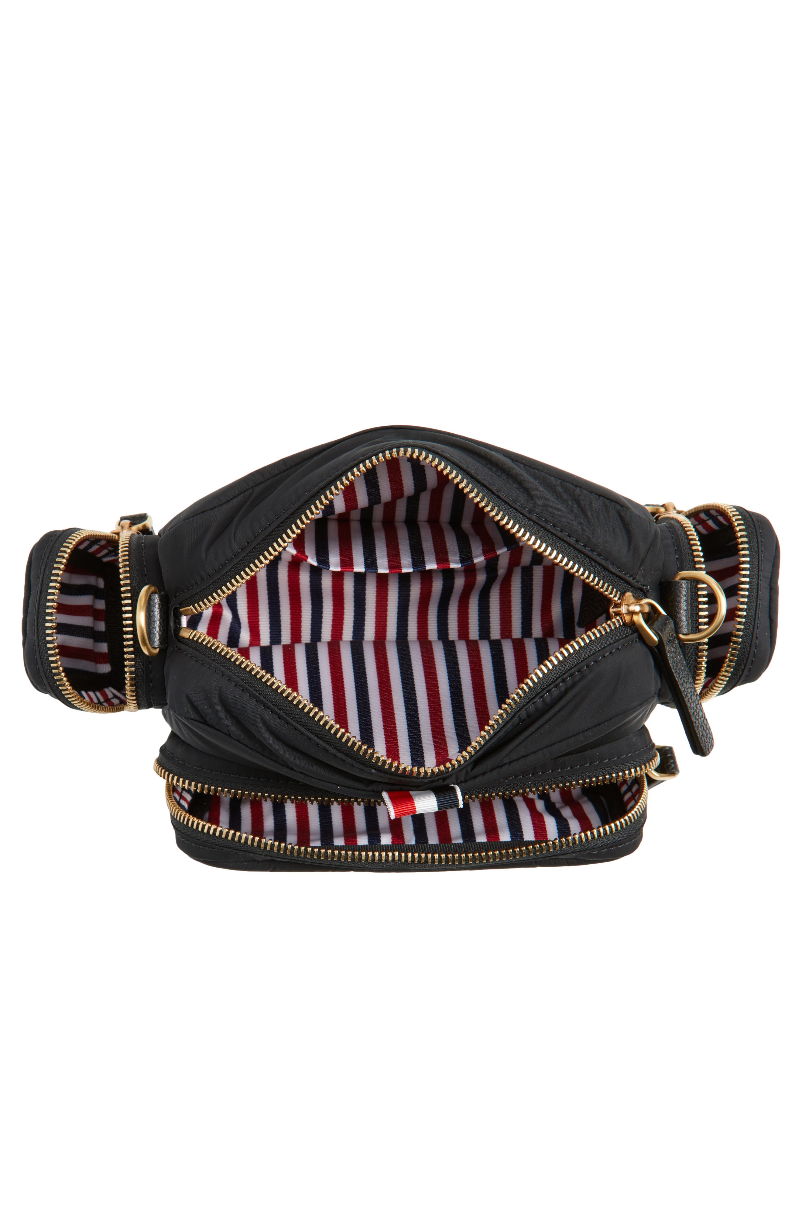 Thom Browne Mini Camera Crossbody Bag, Alternate, color, Black