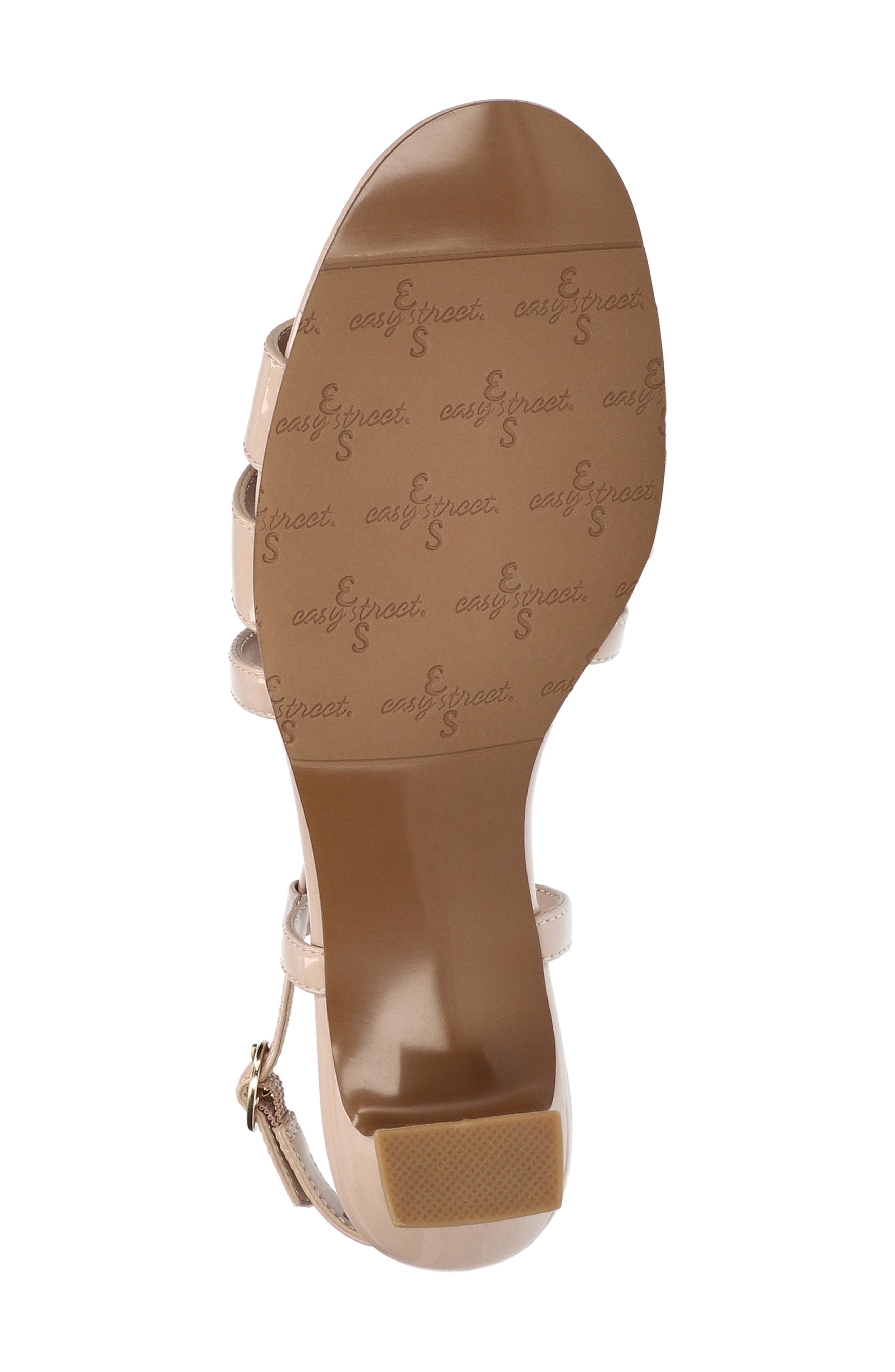 Blissful Ankle Strap Sandal, Alternate, color, TAN PATENT
