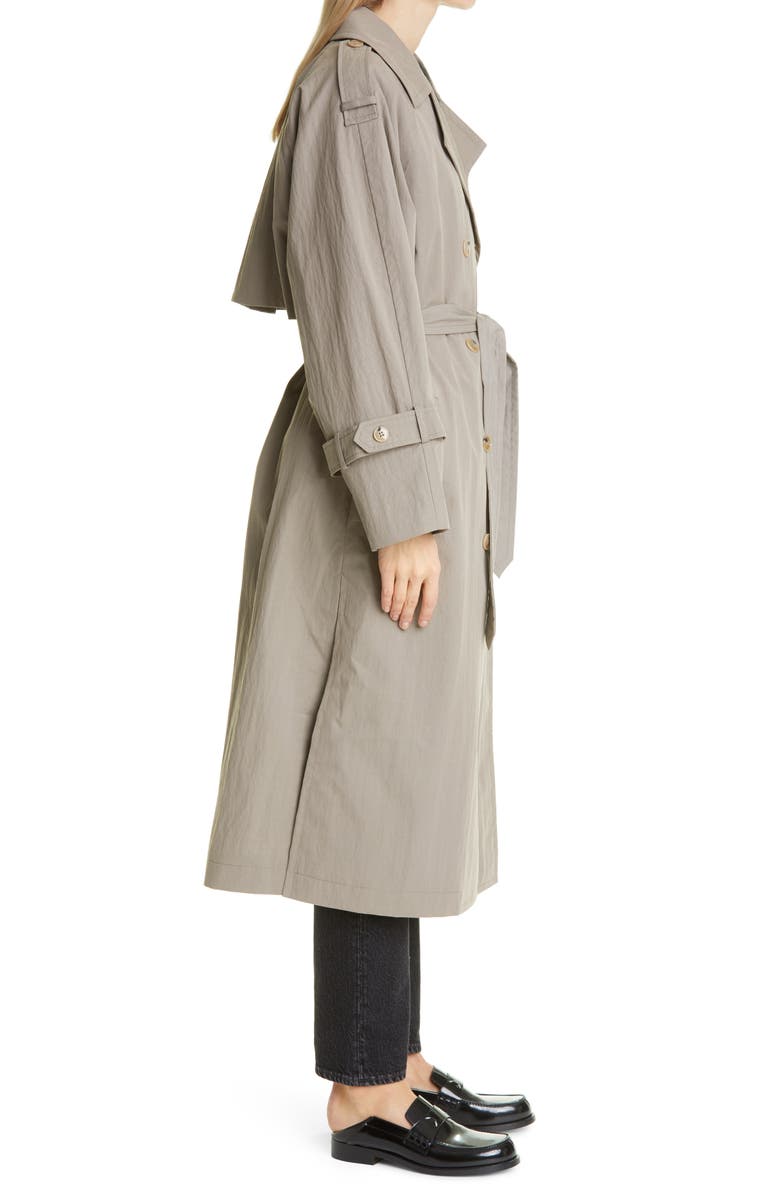 TOTEME Oversize Tech Cotton Blend Trench Coat, Alternate, color,