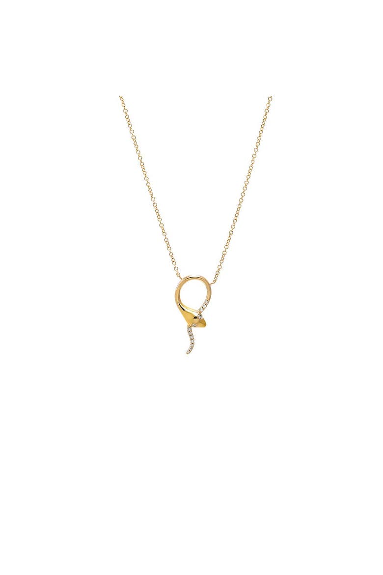 Diamond Snake Lariat Necklace 14K, Main, color, 14K Gold