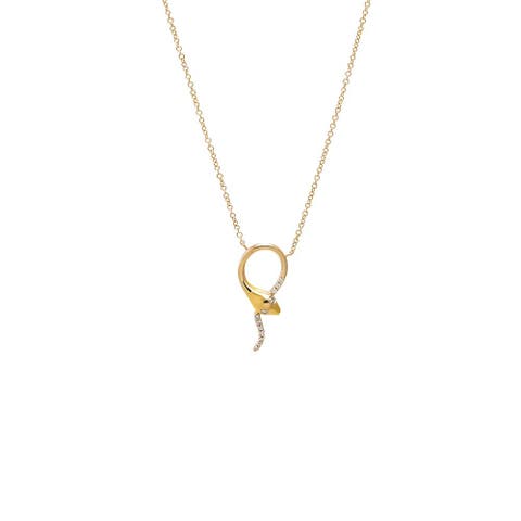 Diamond Snake Lariat Necklace 14K