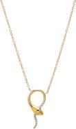 BY ADINA EDEN Diamond Snake Lariat Necklace 14K