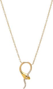 BY ADINA EDEN Diamond Snake Lariat Necklace 14K