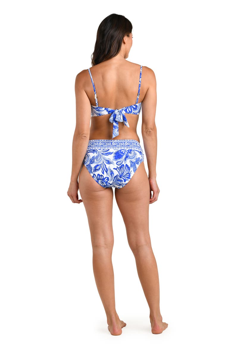 Botanical Brocade Cutout Bikini Top, Alternate, color, LAPIS