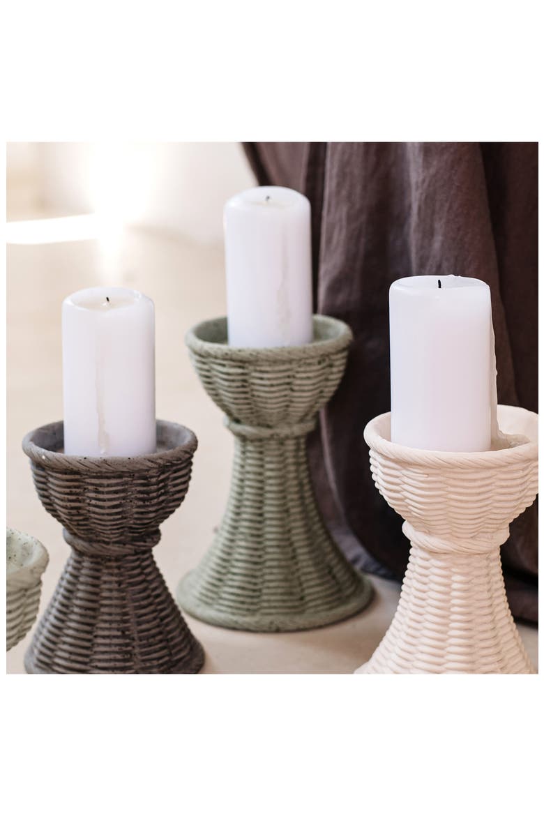 Casa Larger Candlestick, Alternate, color, DARK GREY