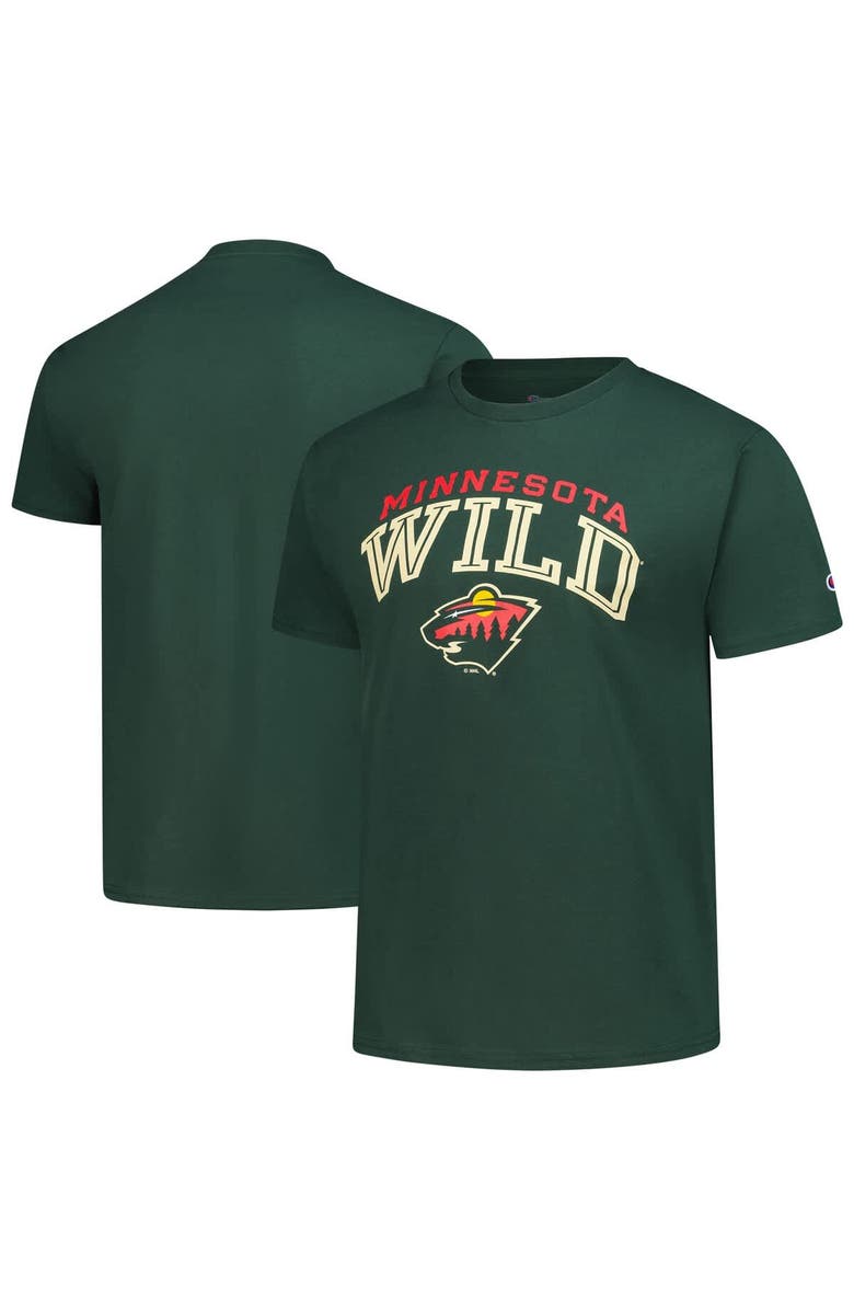 Champion Men's Champion Green Minnesota Wild Primary Logo T-Shirt, Alternate, color, 
