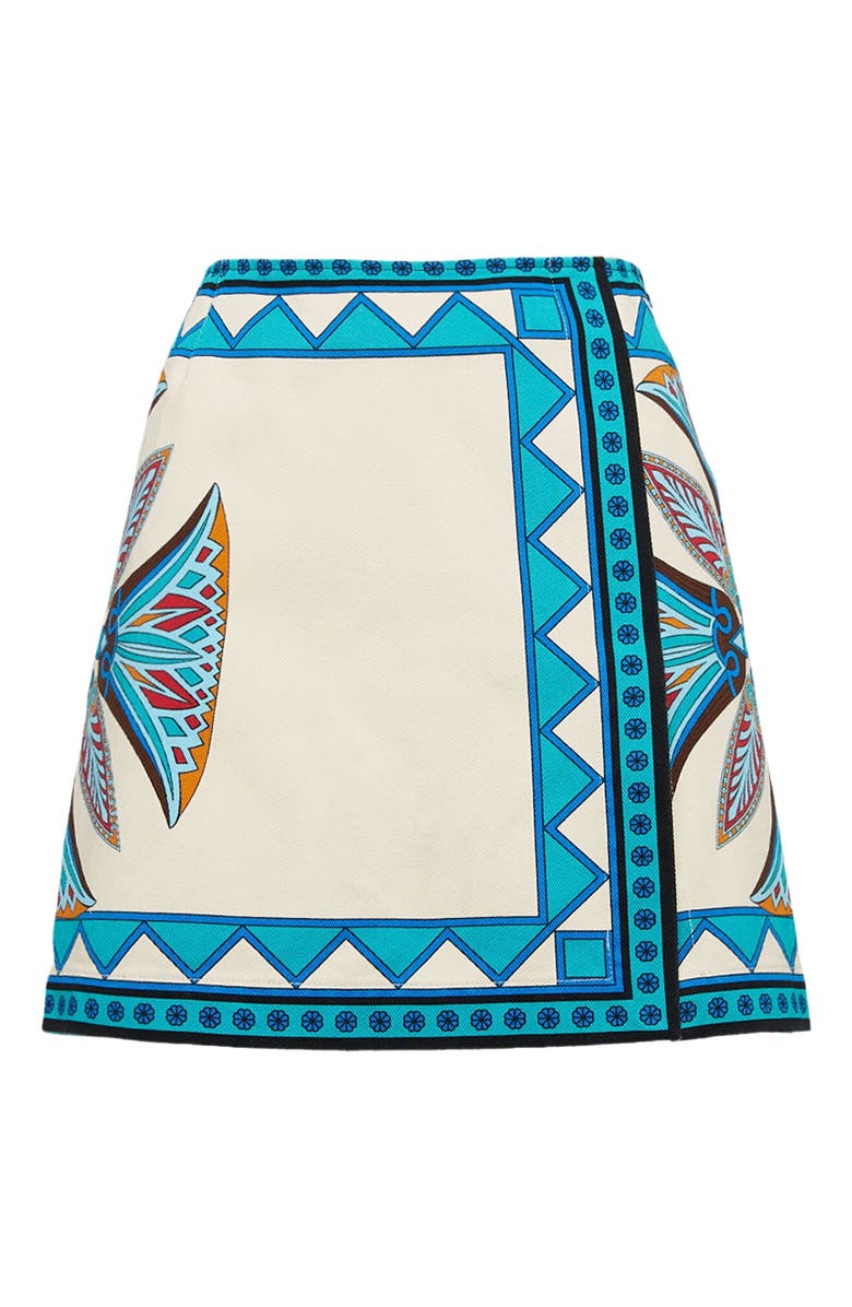 La DoubleJ Foulard Mini Skirt Lotus Placée Ivory, Alternate, color, Lotus Placée Ivory